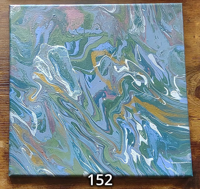An 12x12 paint pour piece